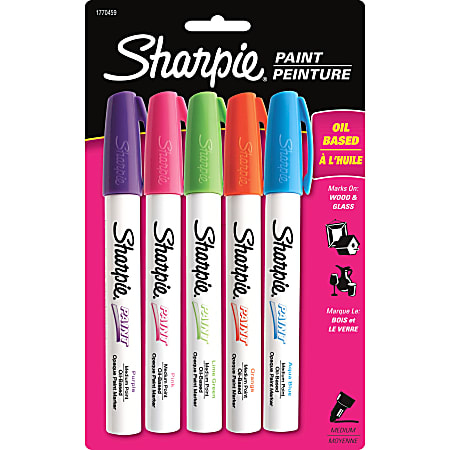 Sharpie Oil Based Paint Markers Medium Point White Barrel Assorted